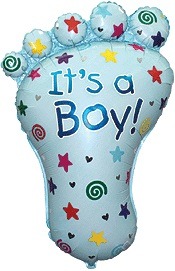 Its A Boy Foot 38in Jumbo Shape Balloon Party Supplies Decoration Ideas Novelty Gift 901619