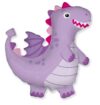 Cute Lilac Dragon Jumbo Shape Balloon Party Supplies Decorations Ideas Novelty Gift