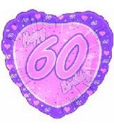 Pink Heart 60th Birthday Balloon Party Supplies Decoration Ideas Novelty Gift 97806