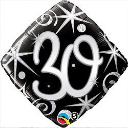 Black Diamond 30th Birthday Balloon Party Supplies Decoration Ideas Novelty Gift 30007