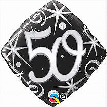Black Diamond 50th Birthday Balloon Party Supplies Decoration Ideas Novelty Gift 30017