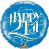 Blue Flourish 21st Birthday Balloon Party Supplies Decoration Ideas Novelty Gift 80977