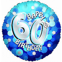 Blue Sparkle 60th Birthday Balloon Party Supplies Decoration Ideas Novelty Gift 661560