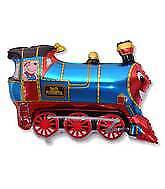 Blue Train Dog Conductor 31in Shape Balloon Party Supplies Decoration Ideas Novelty Gift 901689AF