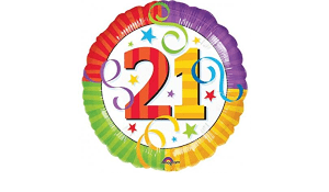 Colourful Perfection 21st Birthday Balloon 115113 Party Supplies Decoration Ideas Novelty Gift