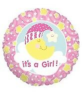 Slumber Moon Its A Girl 18in Balloon Party Supplies Decoration Ideas Novelty Gift