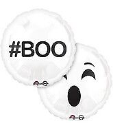 Emoji Ghost Boo Halloween 18in Balloon Party supplies decorations ideas inspirations - balloon novelty gift #boo