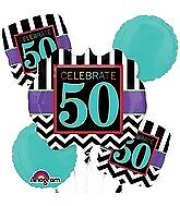 Happy 50th Birthday 5 Balloon Bouquet Party Supplies Decoration Ideas Novelty Gift 28828