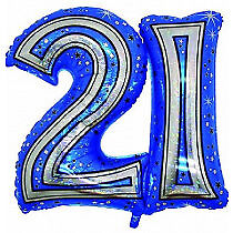 Jointed Blue 21st Birthday Jumbo Balloon Party Supplies Decoration Ideas Novelty Gift 991493
