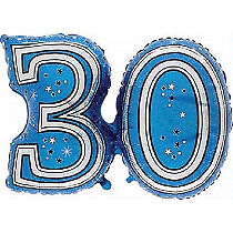 Jointed Blue 30th Birthday Jumbo Balloon Party Supplies Decoration Ideas Novelty Gift 990847