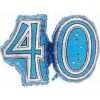 Jointed Blue 40th Birthday Jumbo Balloon Party Supplies Decoration Ideas Novelty Gift 990854