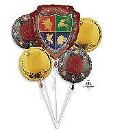 Medieval Knight 5 Balloon Bouquet Party Supplies Decoration Ideas Novelty Gift