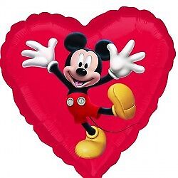 Mickey Mouse Red Heart 18in Balloon Party Supplies Decoration Ideas Novelty Gift 22945