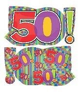 Multi-coloured 50 Birthday 29in Jumbo Balloon Party Supplies Decoration Ideas Novelty Gift 119783