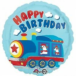 Train With Dogs Happy Birthday Balloon Party Supplies Decorations Ideas Novelty Gift