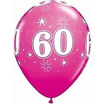 Wild Berry 60th Birthday Latex Balloons Party Supplies Decoration Ideas Novelty Gift 171661