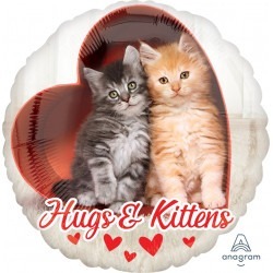 Hugs And Kittens 18in Balloon Party Supplies Decoration Ideas Novelty Gift 36381