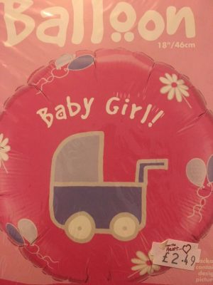 Baby Girl Pram 18in Balloon Party Supplies Decoration Ideas Novelty Gift 87798