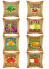8pcs Farm Fresh 18in Balloons Party Supplies Decoration Ideas Novelty Gift - peaches, tomatoes, apples, oranges, grapes, cherries, broccoli