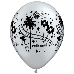 Silver Hollywood 11in Latex Balloons Party Supplies Decoration Ideas Novelty Gift 92037S