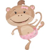 Baby Girl Monkey 34in Supershape Balloon Party Supplies Decoration Ideas Novelty Gift 17894
