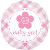 Pink Plaid Baby Girl 32in Jumbo Balloon Party Supplies Decoration Ideas Novelty Gift 24678