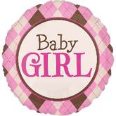 Pink Brown Baby Girl 32in Jumbo Balloon Party Supplies Decoration Ideas Novelty Gift 26892