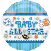 Blue Baby All Star 26in Jumbo Balloon Party Supplies Decoration Ideas Novelty Gift 26897