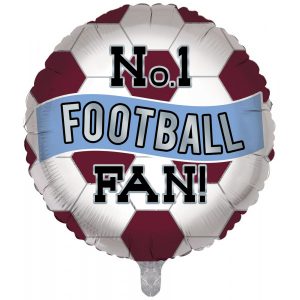 No 1 Football Fan Maroon 18in Balloon Party Supplies Decoration Ideas Novelty Gift FB18/04