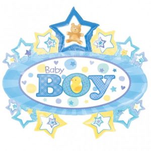 Baby Boy Jumbo Marquee 38in Shape Balloon Party Supplies Decoration Ideas Novelty Gift 15815