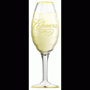 Cheers Champagne Glass Shape Balloon Party Supplies Decorations Ideas Novelty Gift