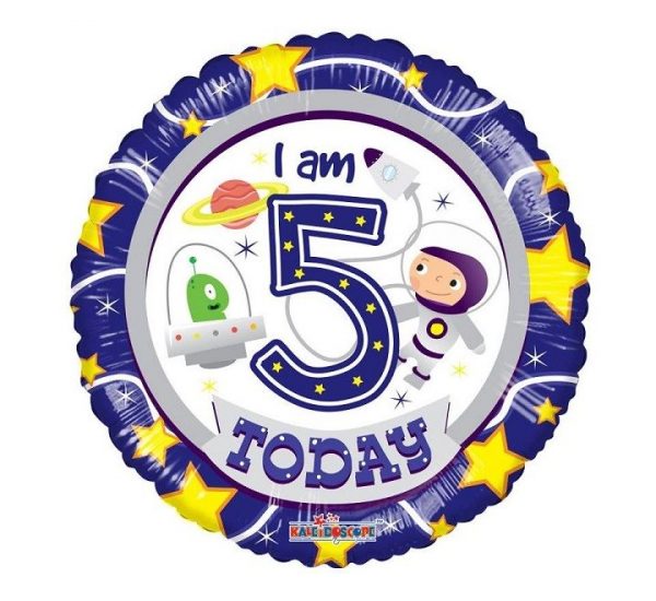 I Am 5 Today Astronaut Balloon Party Supplies Decorations Ideas Novelty Gift