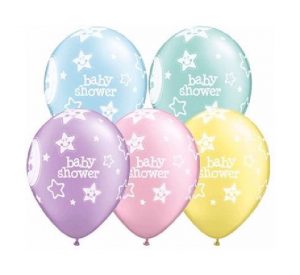 Moon Stars Baby Shower 11in Latex Balloons Party Supplies Decoration Ideas Novelty Gift 69824