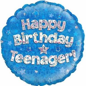 Teenager Birthday Blue Glitz Balloon Party Supplies Decorations Ideas Novelty Gift