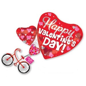 Valentines Day Bike Supershape Balloon Party Supplies Decorations Ideas Novelty Gift