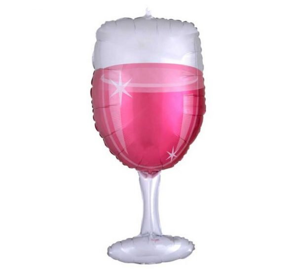 Rose Wine Glass Supershape Balloon Party Supplies Decorations Ideas Novelty Gift