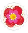 Red Graphic Flower Standard Balloon Party Supplies Decorations Ideas Novelty Gift