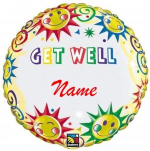 BLANK Get Well Standard Balloon Party Supplies Decorations Ideas Novelty Gift