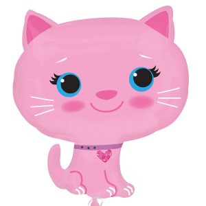 Pink Sitting Kitten 21in Shape Balloon cat Party Supplies Decoration Ideas Novelty Gift 27850