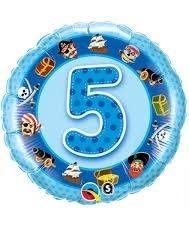 5 Today Birthday Pirate Balloon