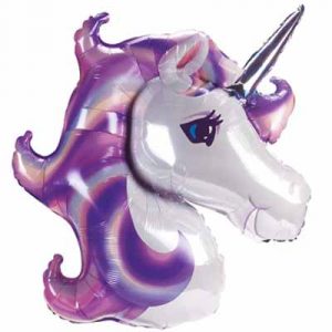 Pink And Lilac Unicorn Head Shape Balloon Party Supplies Decorations Ideas Novelty Gift