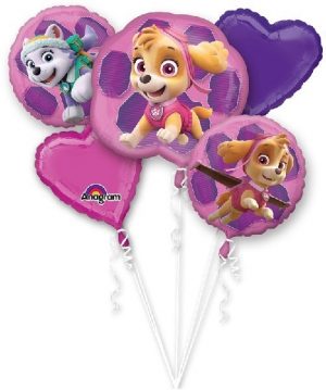 Pink Paw Patrol Balloon Bouquet Party Supplies Decorations Ideas Novelty Gift