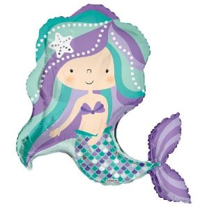 Mermaid Pearls Jumbo Shape Balloon Party Supplies Decorations Ideas Novelty Gift
