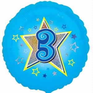 Happy 3rd Birthday Blue Stars Balloon Party Supplies Decorations Ideas Novelty Gift