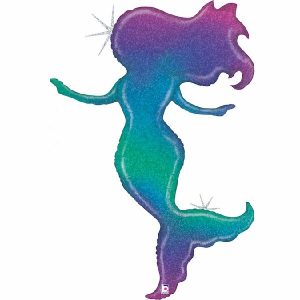 Holographic Mermaid Jumbo 52in Shape Balloon Party Supplies Decoration Ideas Novelty Gift 35791