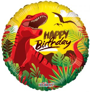 Happy Birthday Red Dinosaur Standard Balloon Party Supplies Decorations Ideas Novelty Gift