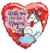 With You Everything Is Magical Unicorn Balloon Party Supplies Decorations Ideas Novelty Gift