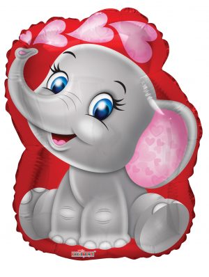 Baby Elephant Hearts Jr Shape Balloon Party Supplies Decorations Ideas Novelty Gift