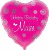 Pink Heart Happy Birthday Mum Balloon Party Supplies Decorations Ideas Novelty Gift