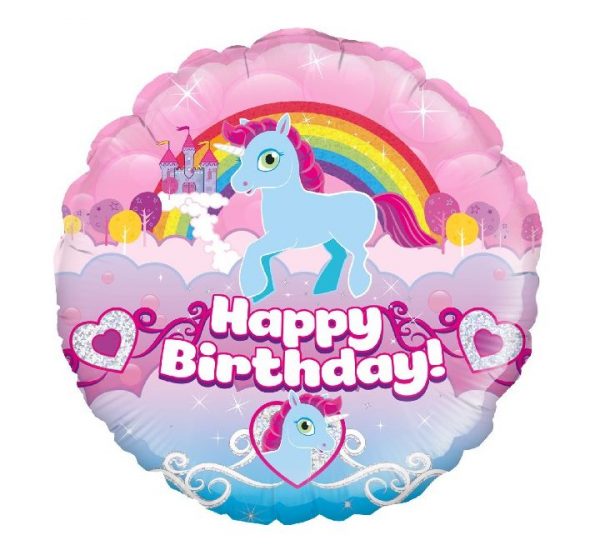 Happy Birthday Unicorn On Clouds Balloon Party Supplies Decorations Ideas Novelty Gift